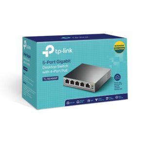 TPLINK TL-Sg1005P 5-Port 10/100/1000Mbps Desktop PoE Switch with 4-Port PoE